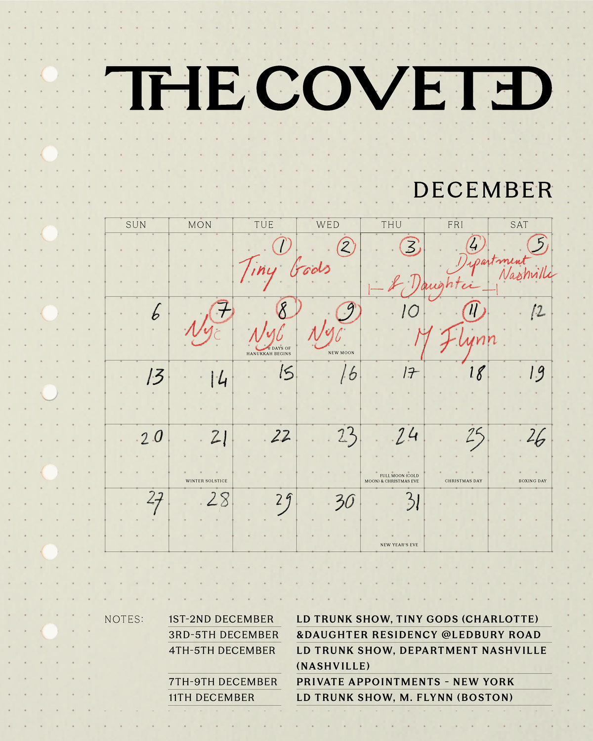 THE COVETED: DECEMBER