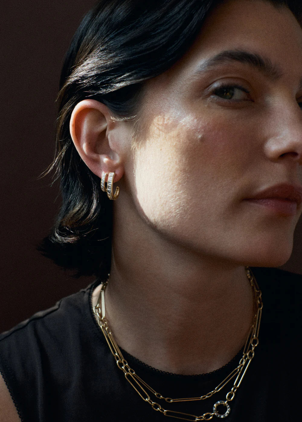 Carré Cut Half Hoop