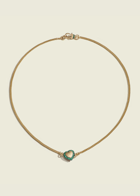 Emerald Chubby Love Necklace