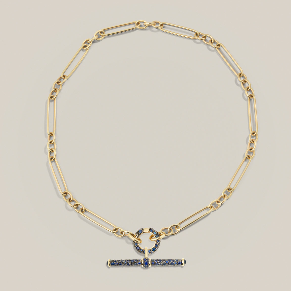 Blue Sapphire T-Bar Pendant