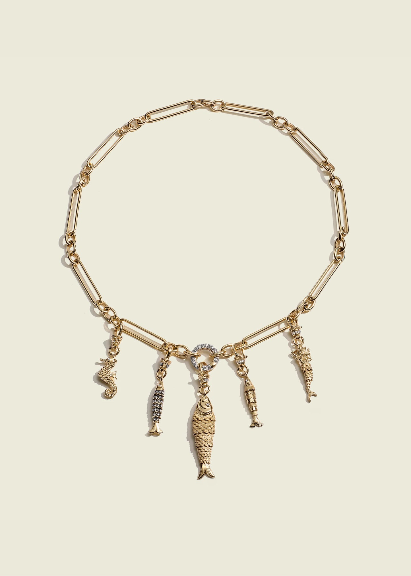 Large Articulated Fish Clip Pendant