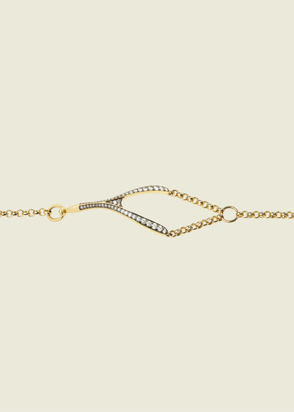 Antique Finish Wishbone Bracelet
