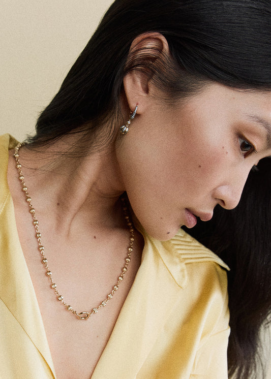 Diamond Ball Breaker Earrings