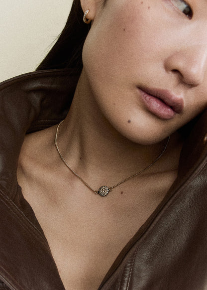 Cognac Baby Pocket Watch Necklace