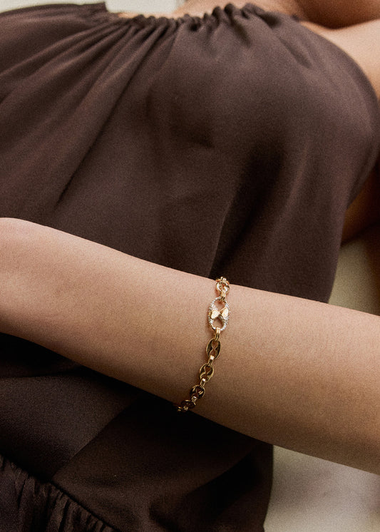 Modern Finish Baby Persephone Diamond Bracelet