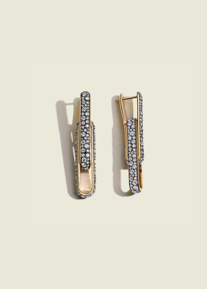 Diamond Stirrup Earrings