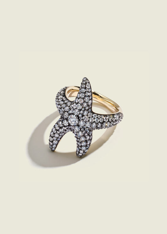 Starfish Diamond Pave Ring
