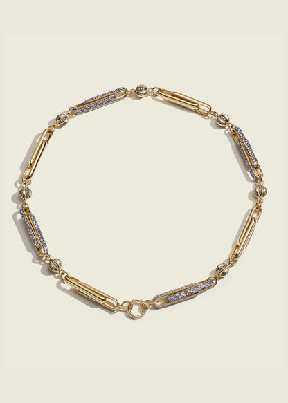 Diamond Switch Stirrup Necklace
