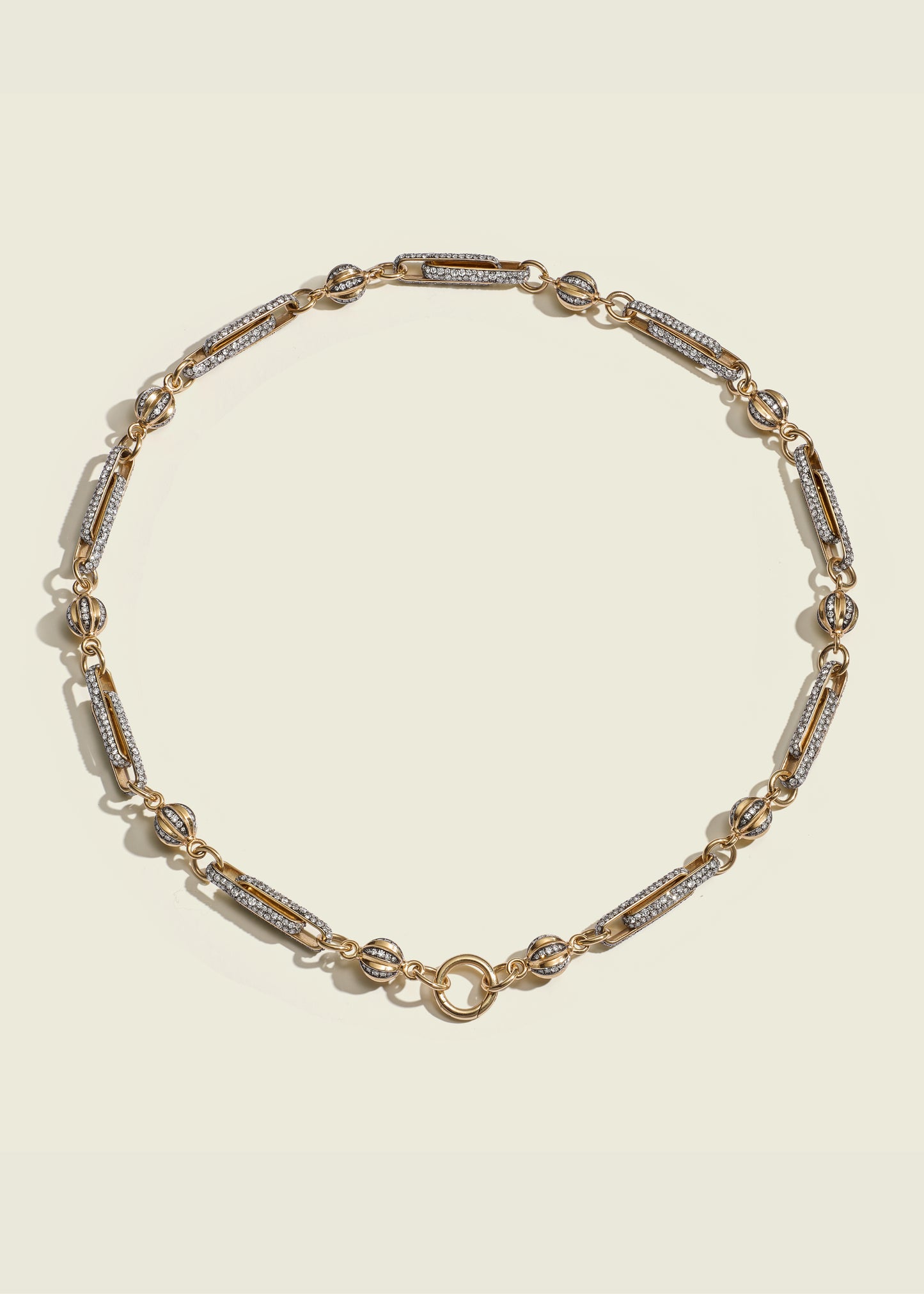 Double Diamond Strirrup Necklace