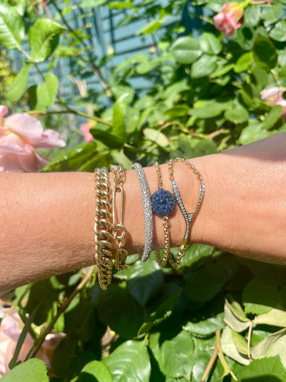 Blue Sapphire Pocket Watch Bracelet