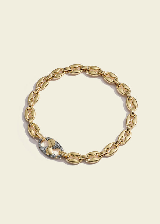 Antique Finish Baby Persephone Diamond Bracelet