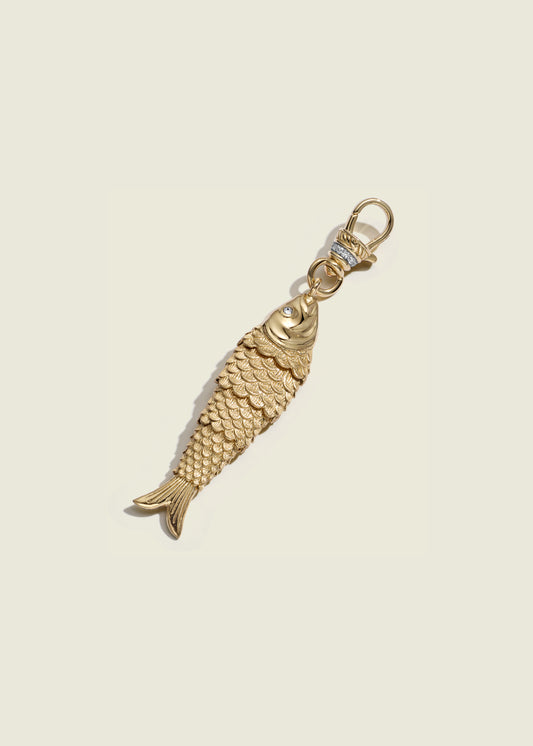 Large Articulated Fish Clip Pendant