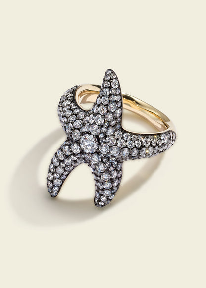 Starfish Diamond Pave Ring