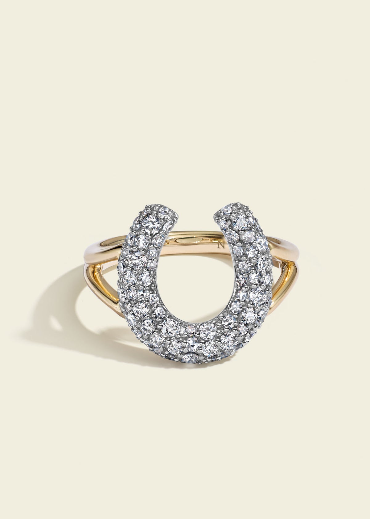 Modern Finish Diamond Horseshoe Ring