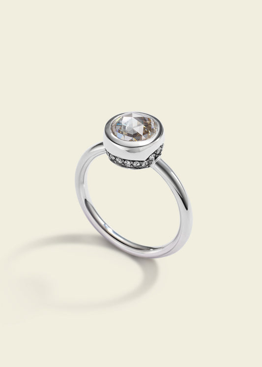 Rose-cut Paradigm Pinky Ring