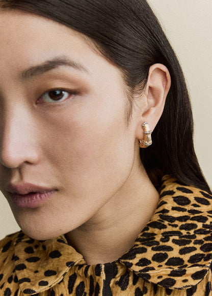 Lucy Delius 14ct gold ear cuffs, close-up detail