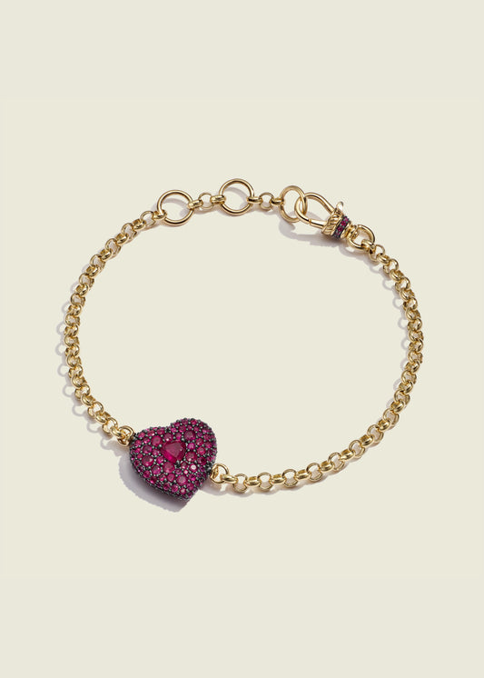 Ruby Finish Chubby Love Bracelet