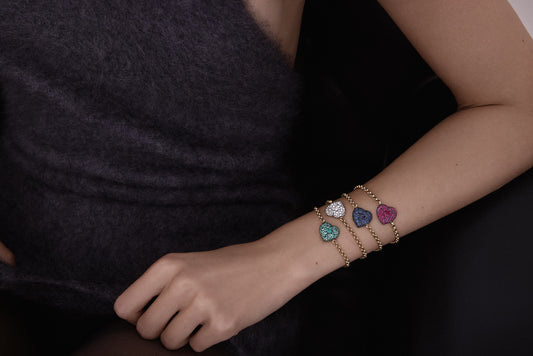 Blue Sapphire Chubby Love Bracelet