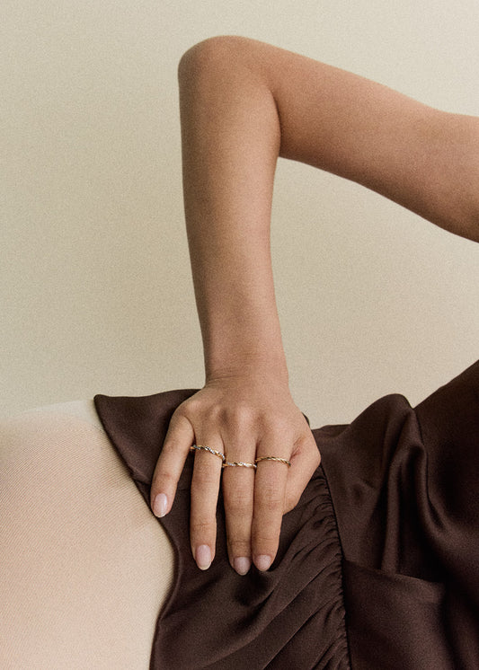 Modern Finish Diamond Twisted Rope Ring