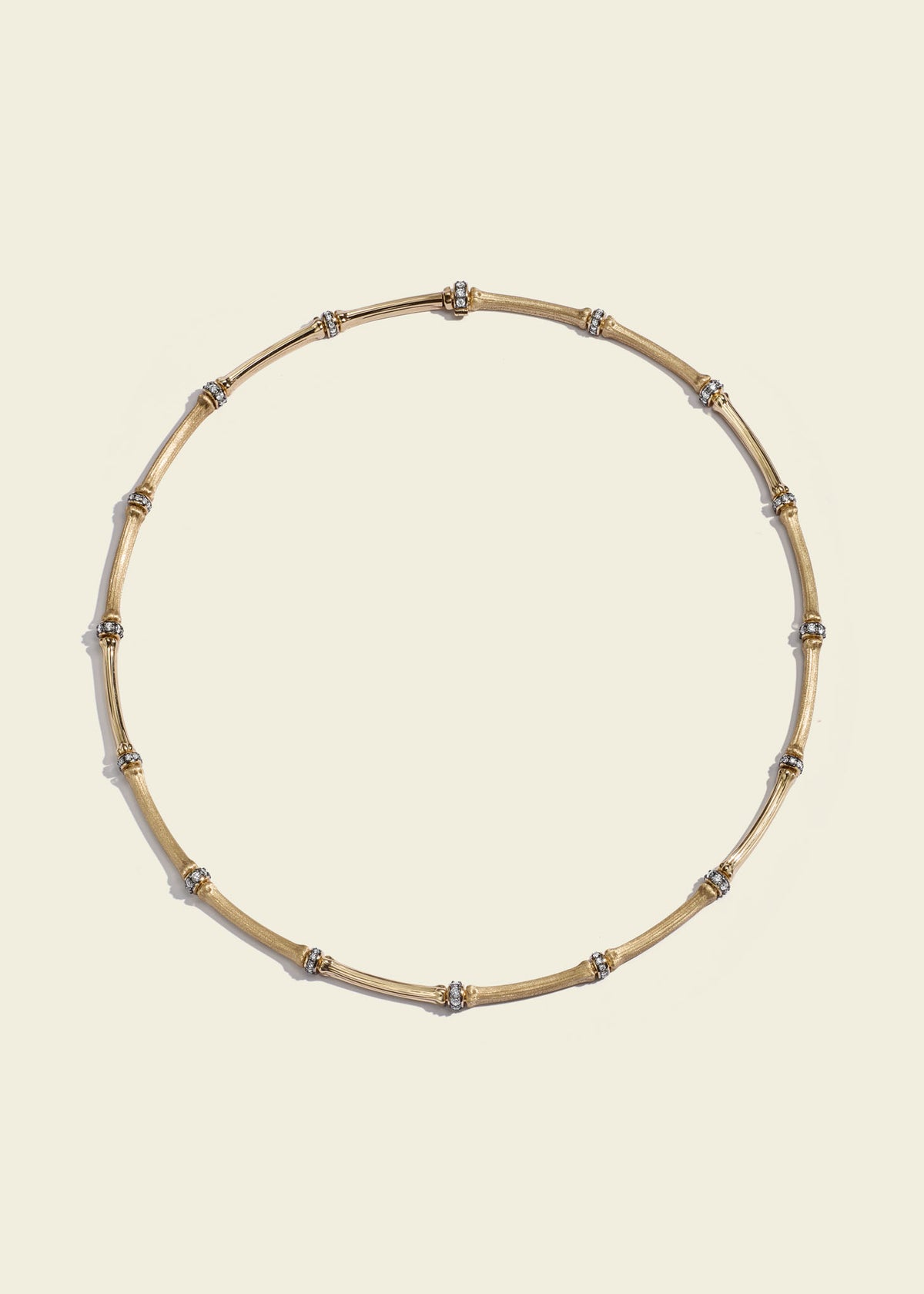 Lucy Delius 14ct gold necklace, front view
