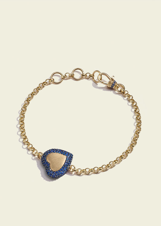 Blue Sapphire Chubby Love Bracelet