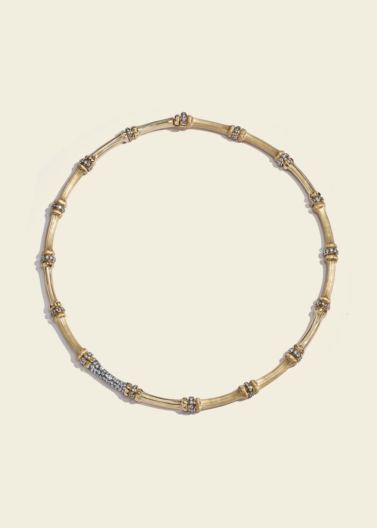 Lucy Delius 14ct gold necklace, front view