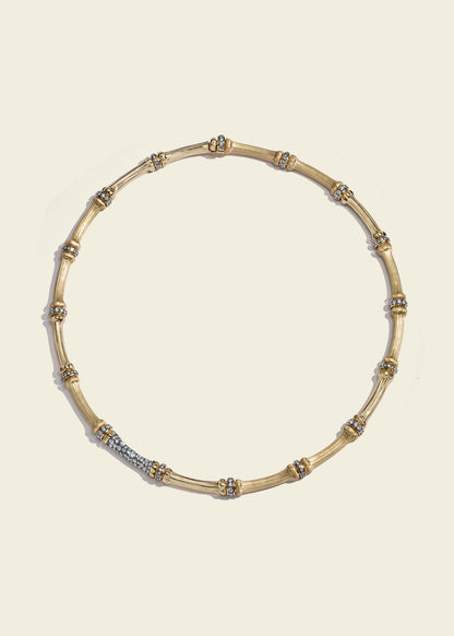 Lucy Delius 14ct gold necklace, front view