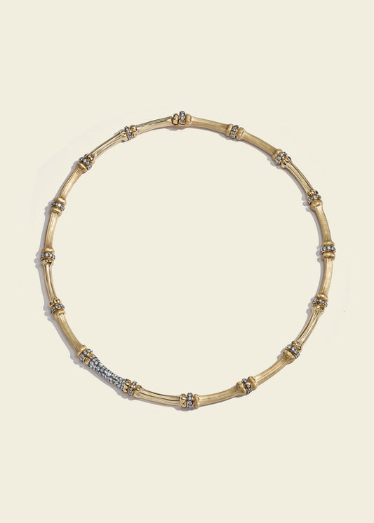 Lucy Delius 14ct gold necklace, front view