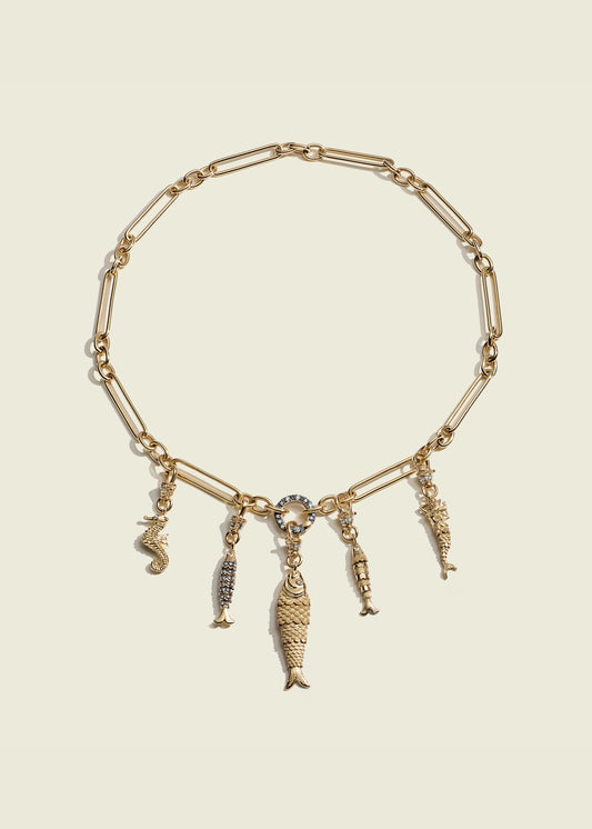 Small Articulated Fish Clip Pendant