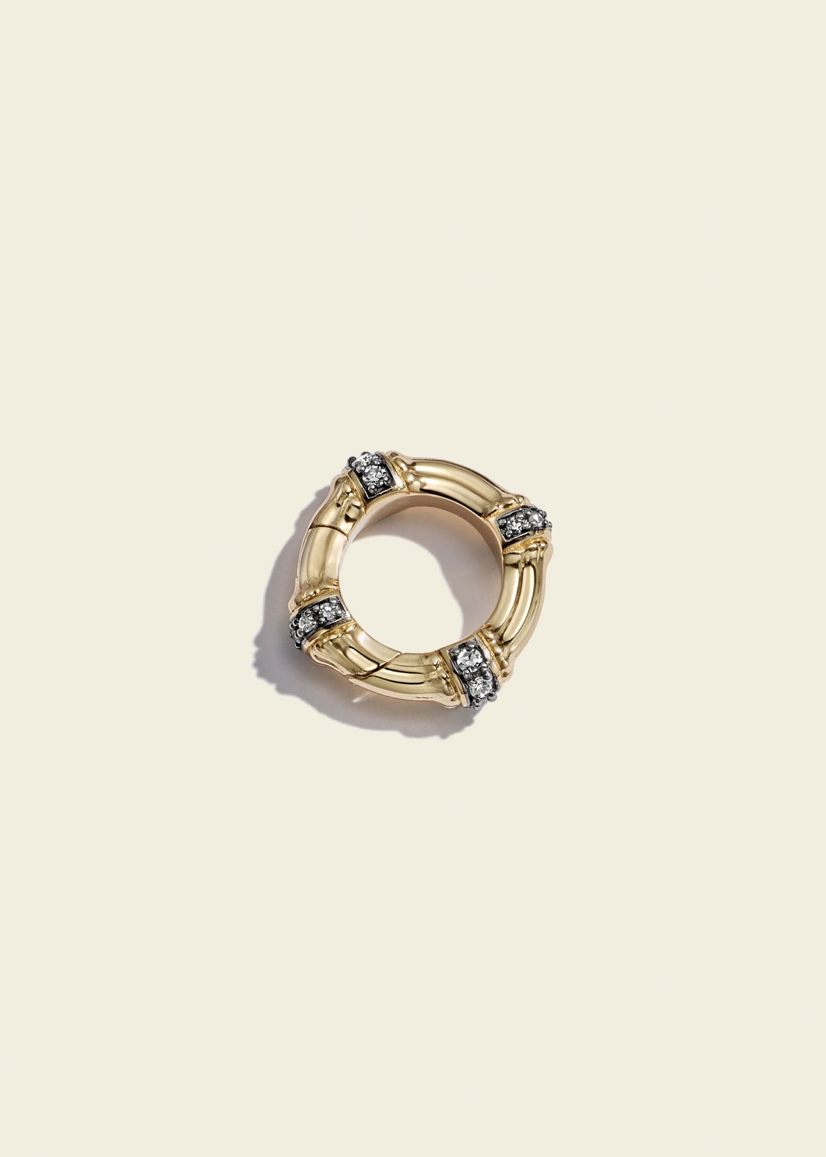 Lucy Delius 14ct gold connector, front view