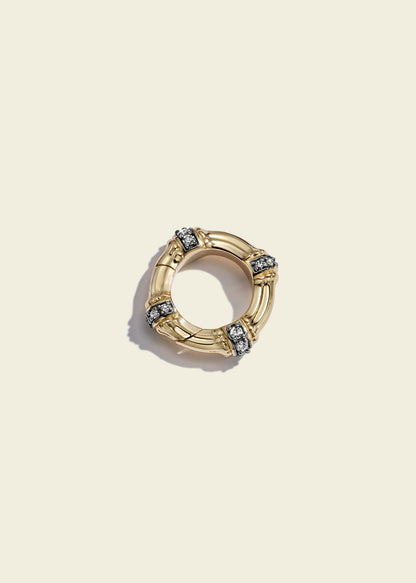 Lucy Delius 14ct gold connector, front view