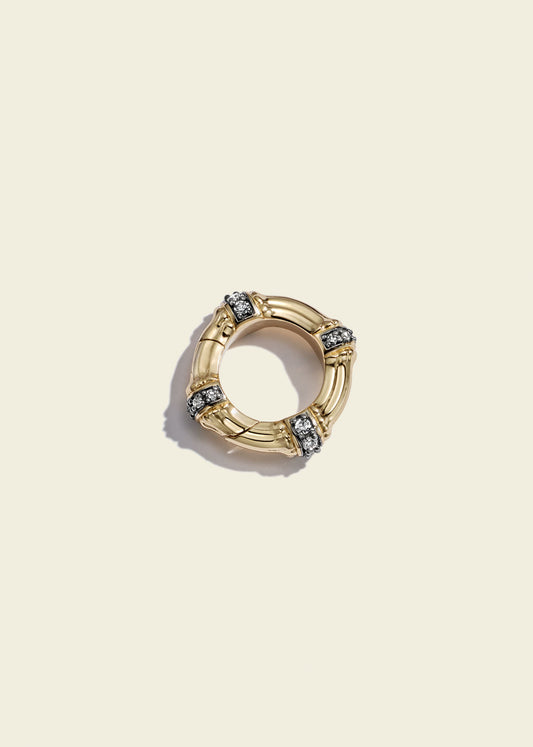 Lucy Delius 14ct gold connector, front view