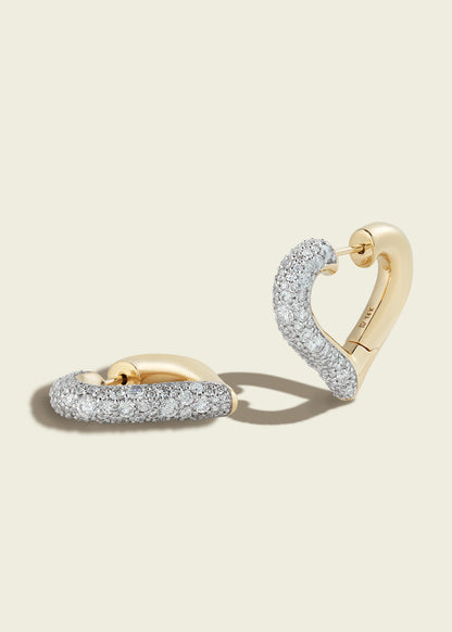 Modern Finish Chubby Love Diamond Earring