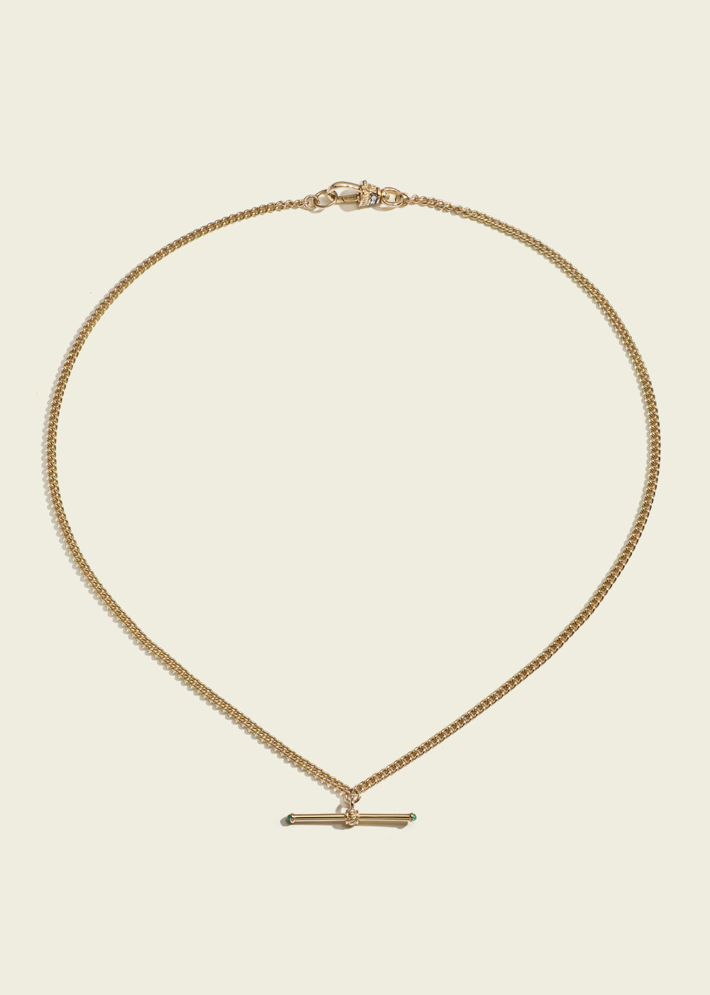 Baby Gold T-Bar Necklace