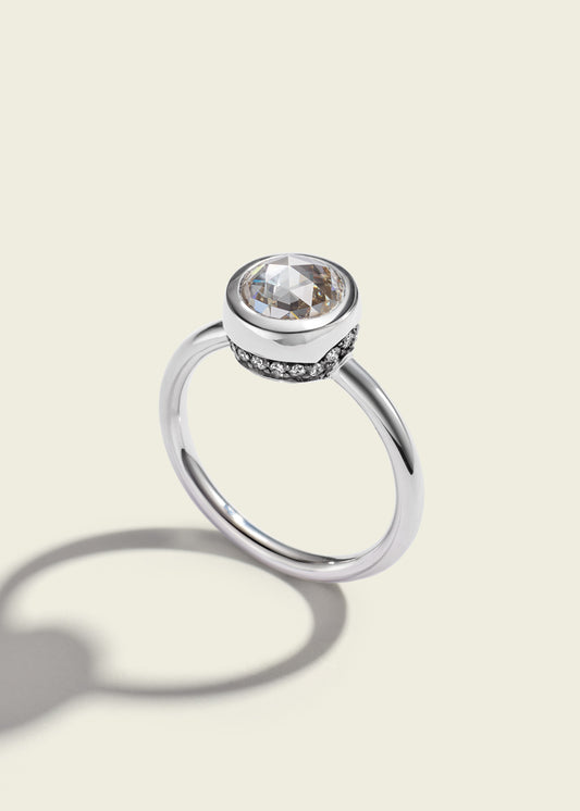 Rose-cut Paradigm Pinky Ring